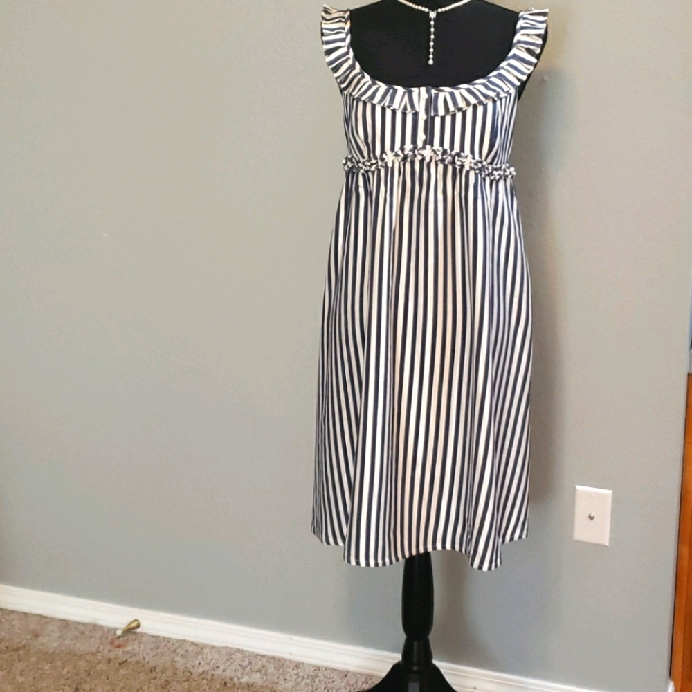 L.A.M.B Navy/White Summer Dress